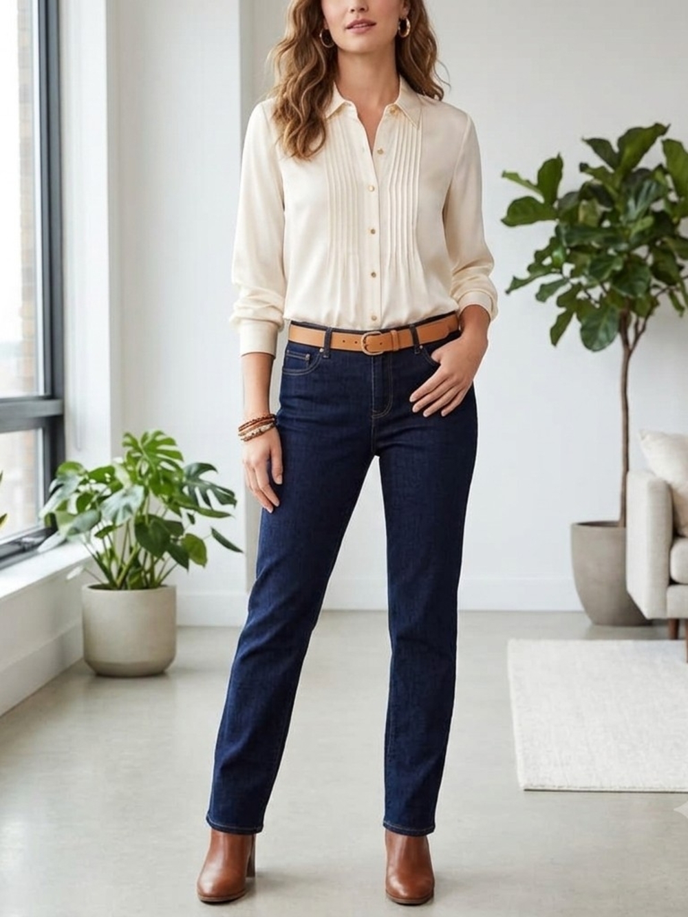 NWT LOFT Modern Straight Dark Wash Jeans Size 31/12